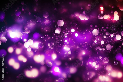 Background with violet bokeh abstract. Generative AI