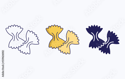 Farfalle pasta icon