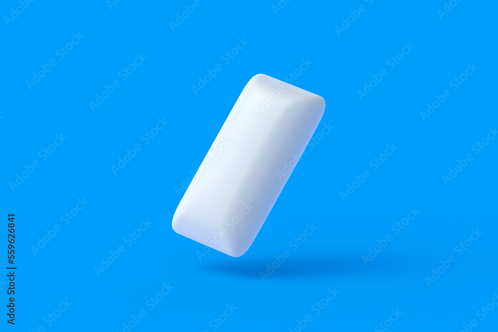 Falling chewing gum. Mint bubblegum. 3d render Falling chewing gum. Mint bubblegum. 3d render