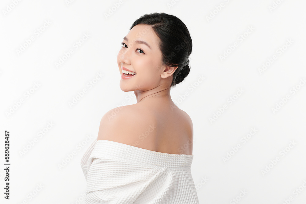 Beautiful young asian woman with clean fresh skin on white background, Face care, Facial treatment, Cosmetology, beauty and spa, Asian women portrait. Beautiful young asian woman with clean fresh skin on white background, Face care, Facial treatment, Cosmetology, beauty and spa, Asian women portrait.