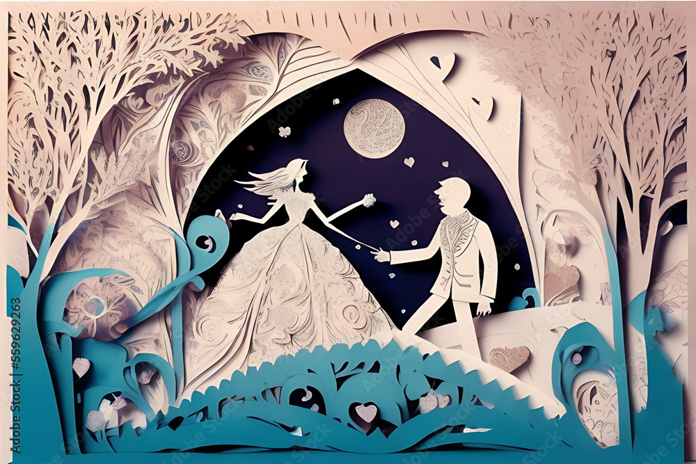 Happy couple wedding engagement card