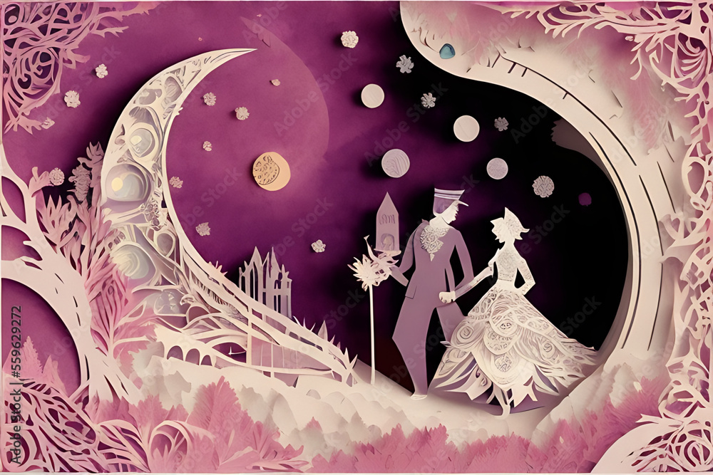 exquisite wedding couple invitation card design