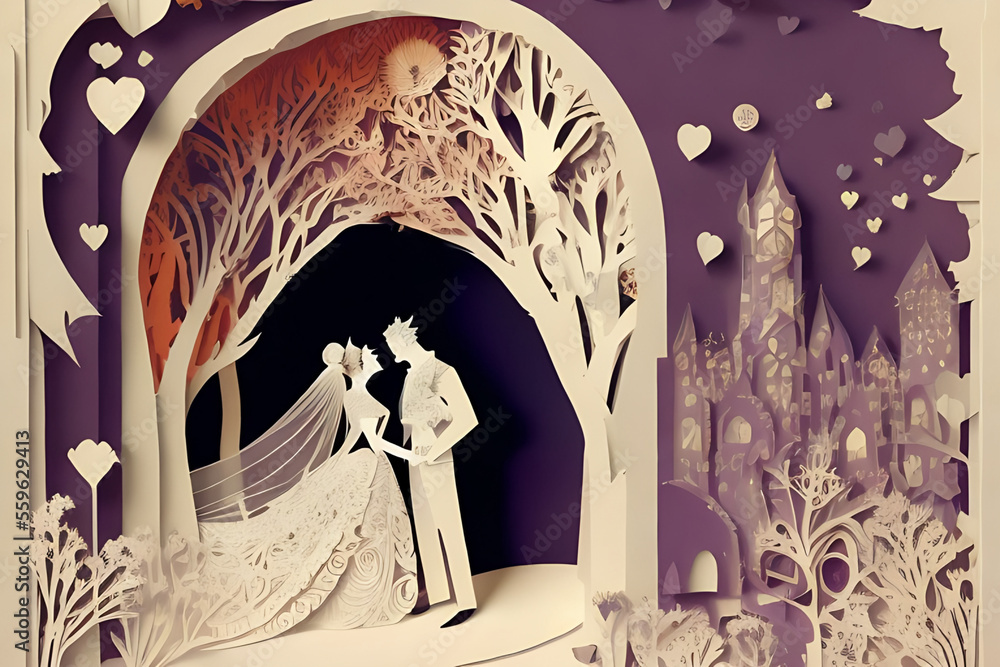 Happy couple wedding engagement card