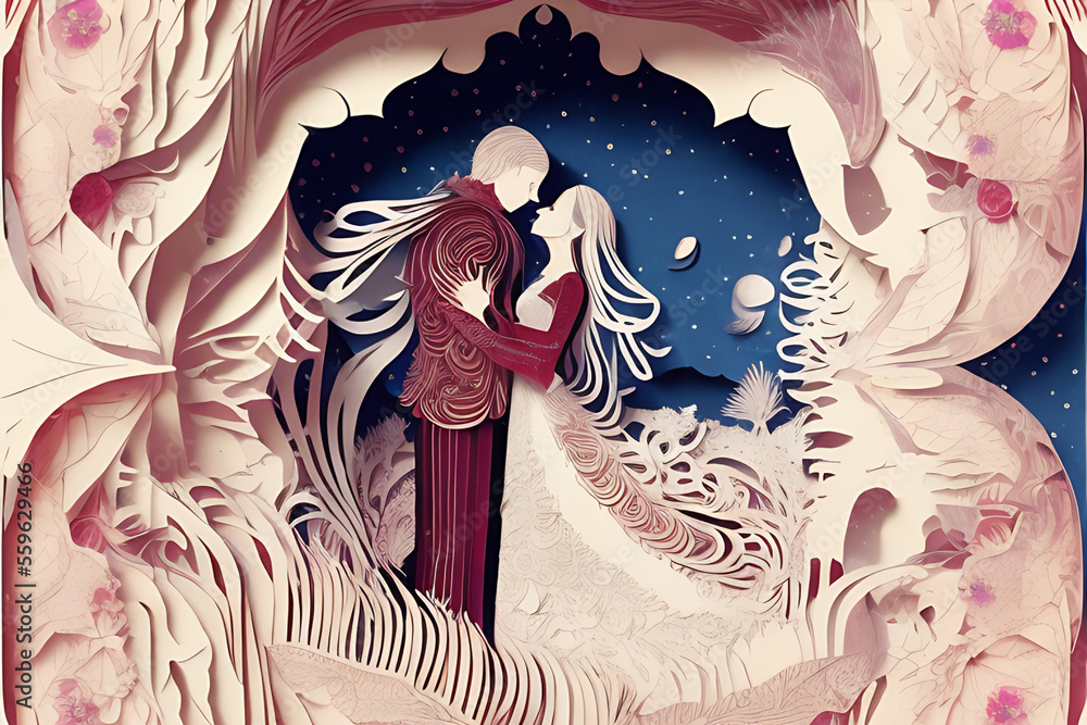 exquisite wedding couple invitation card design