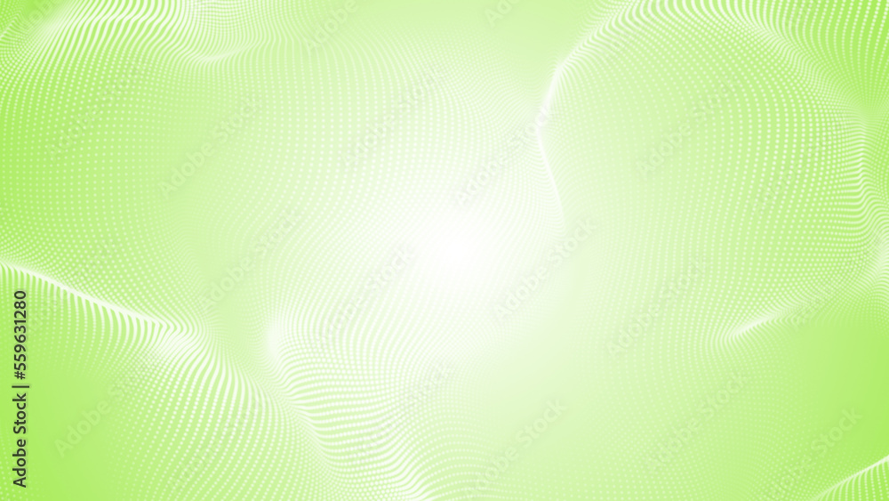 Abstract dot pattern white green wave light gradient texture technology background. Abstract dot pattern white green wave light gradient texture technology background.