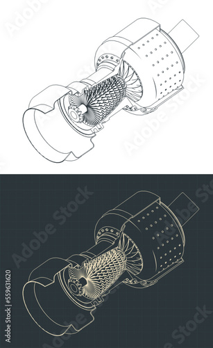 Industrial gas turbine engine