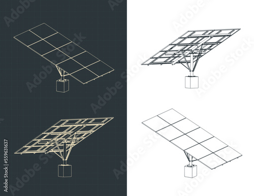 Solar panel drawings