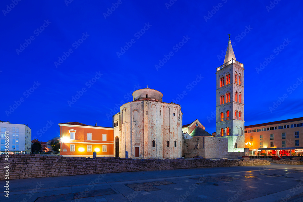 Fototapeta premium St.Donatus church on the Roma Forum in Zadar. Croatia.