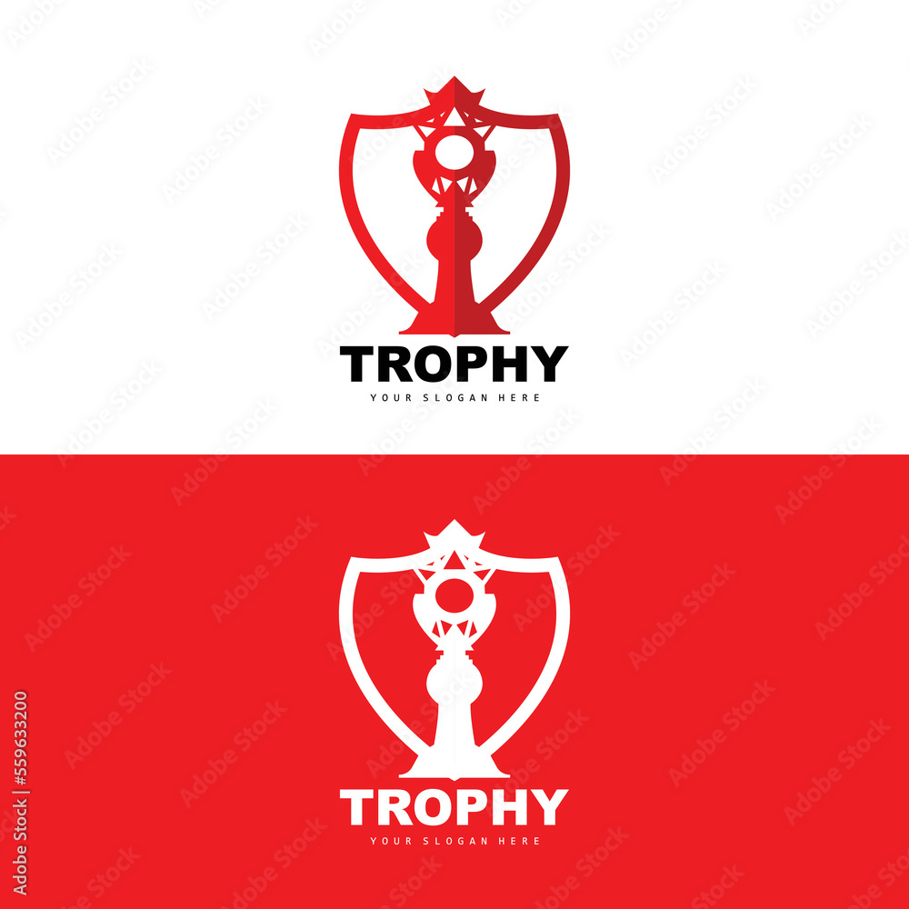 Championship Trophy Logo, Champion Award Winner Trophy Design, Vector Icon Template Championship Trophy Logo, Champion Award Winner Trophy Design, Vector Icon Template