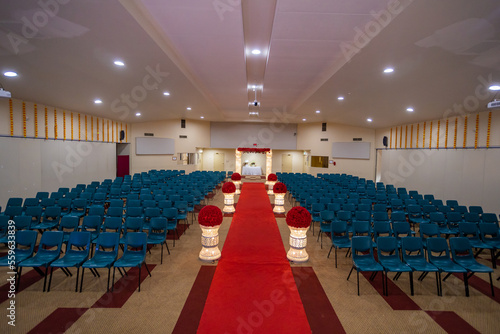 Indian wedding reception interiors and decorations