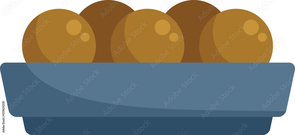 Event falafel icon flat vector. Cooking arabic. Muslim ball isolated Event falafel icon flat vector. Cooking arabic. Muslim ball isolated