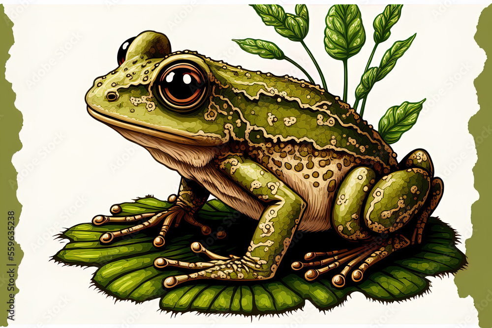 Obraz premium an adorable frog. Generative AI