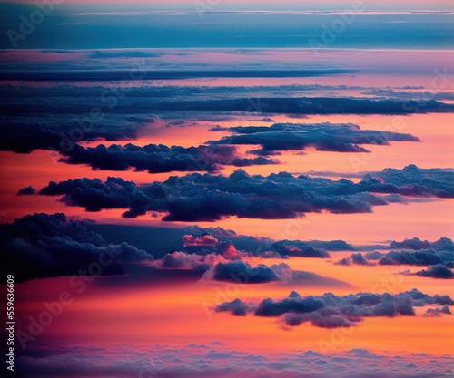 beautiful aerial view of the sky with clouds