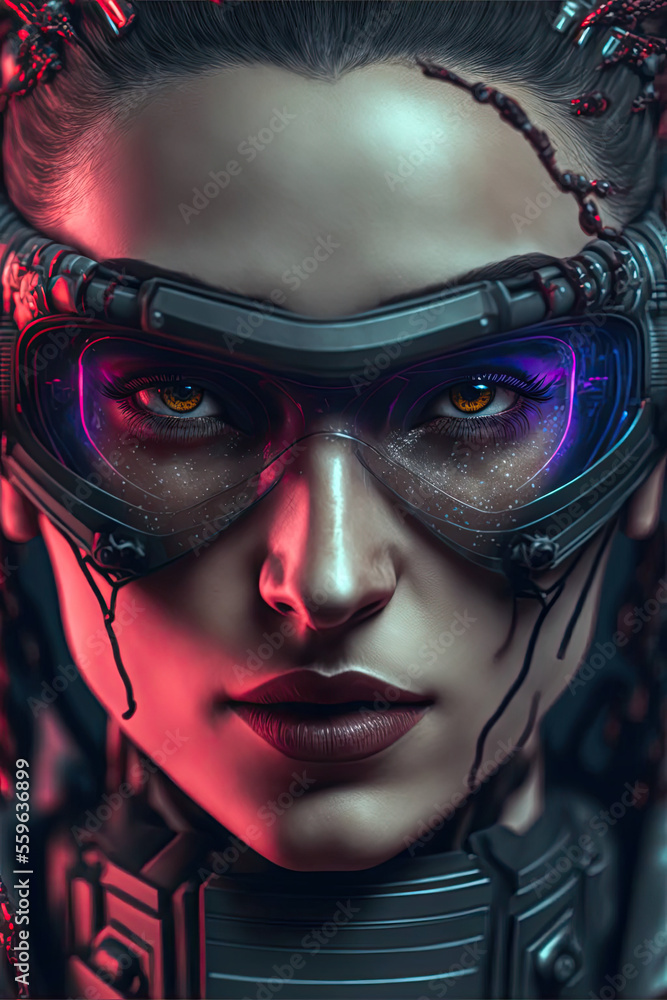 Cyberpunk portrait-AI Generated