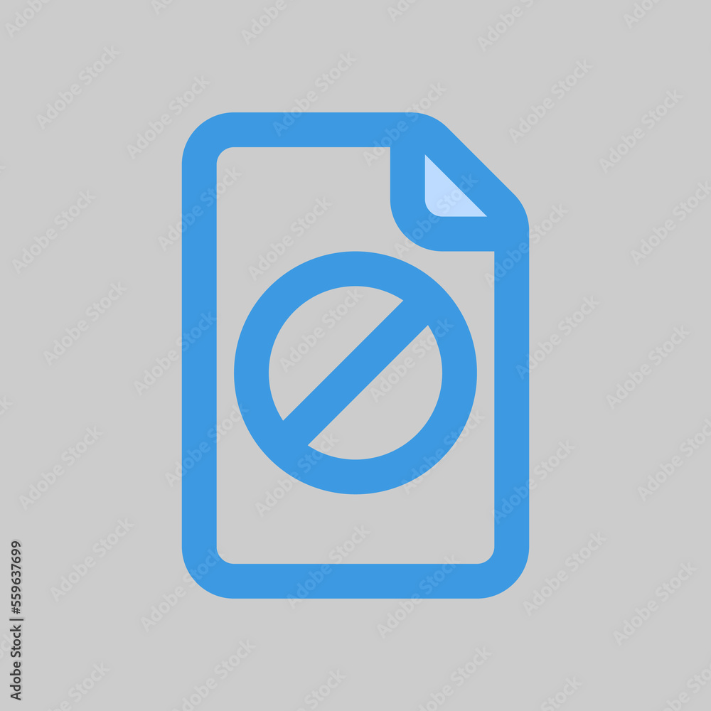 Block file icon in blue style, use for website mobile app presentation Block file icon in blue style, use for website mobile app presentation