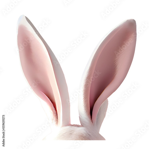 Foto White rabbit ears transparent cut-out background