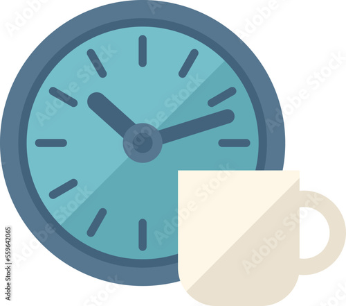 Flexible working hours icon flat vector. Work time. Business office isolated