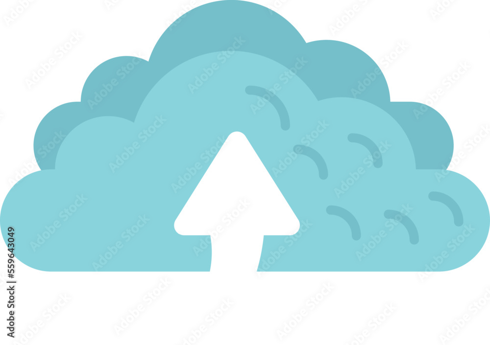 Cloud repost icon flat vector. Report chart. Data document isolated Cloud repost icon flat vector. Report chart. Data document isolated