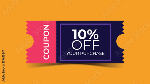 10 off coupon ticket pink