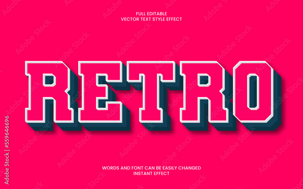 Fototapeta premium Retro Text Effect