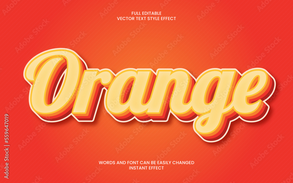 Orange Text Effect