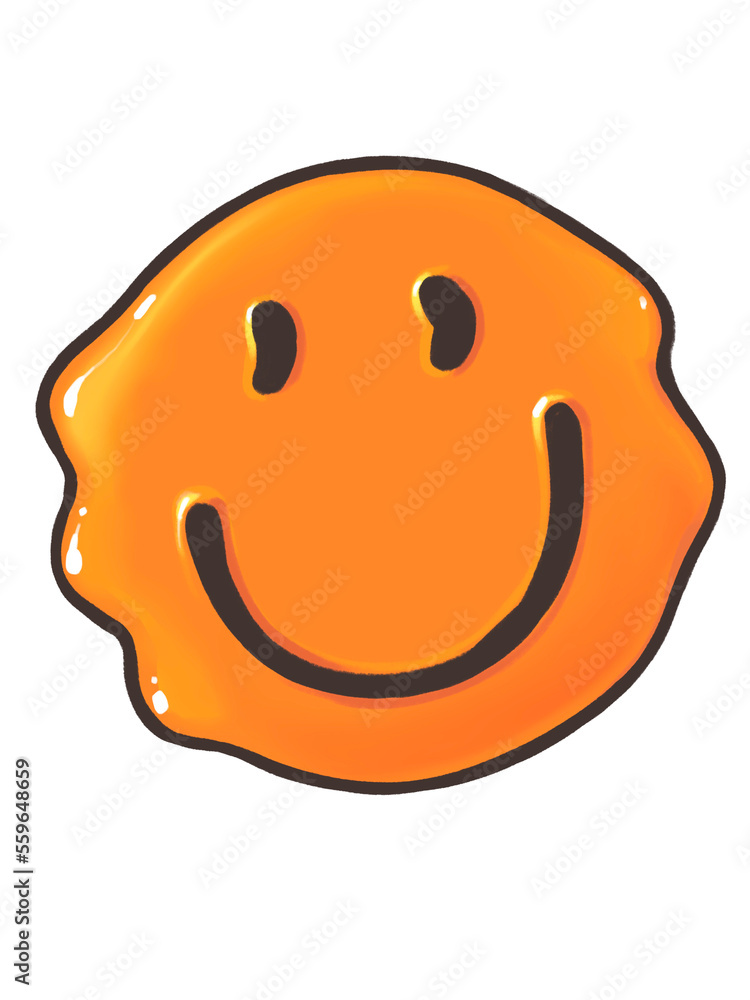 round cartoon face and various shapes show facial expressions and ...