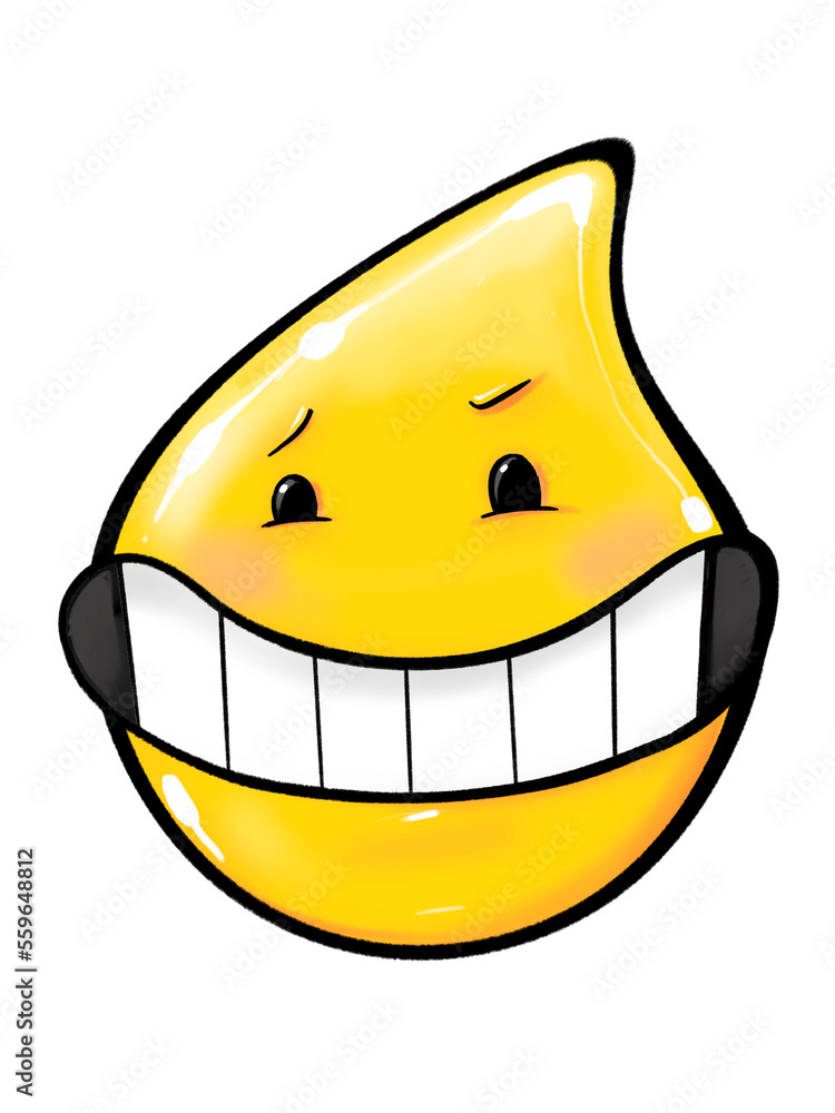 round cartoon face and various shapes show facial expressions and ...
