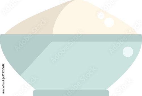Milk soup icon flat vector. Cheese production. Cow food isolated