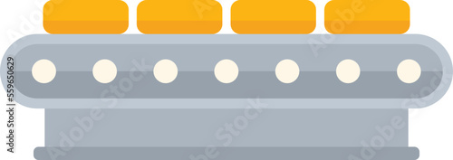 Cheese production line icon flat vector. Food factory. Butter process isolated