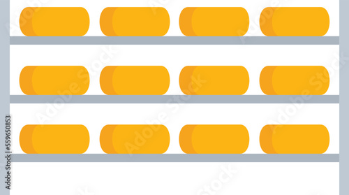 Cheese rack icon flat vector. Milk food. Dairy process isolated