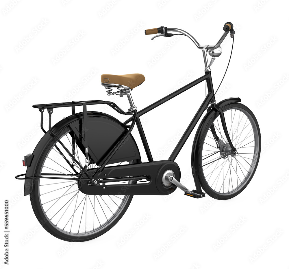 Bicycle isolated on white background. 3D render Bicycle isolated on white background. 3D render