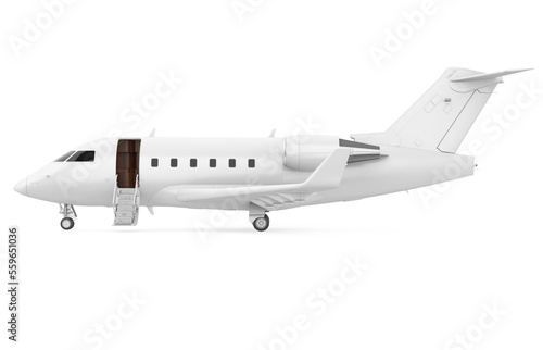 Private Jet Airplane Isolated