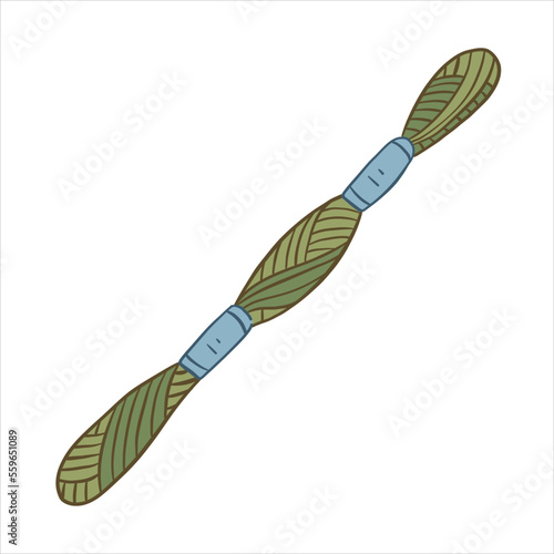 Color vector illustration. Threads for embroidery floss