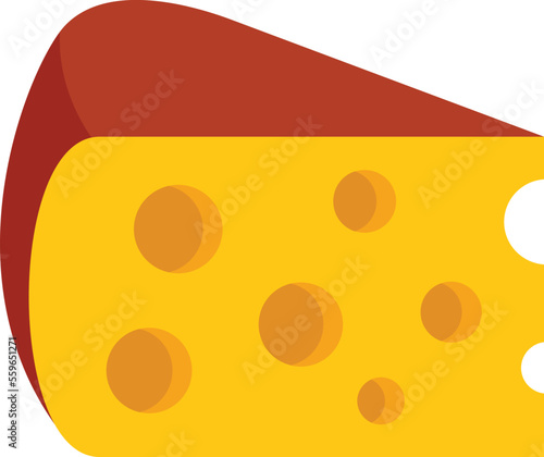 Cheese icon flat vector. Milk factory. Butter process isolated