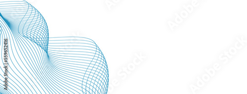 abstract blue wave background. minimal round lines abstract background. Abstract blue wave lines pattern background. Vector digital art banner