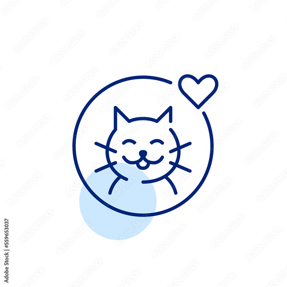 Cat avatar. Pixel perfect, editable stroke line icon Cat avatar. Pixel perfect, editable stroke line icon
