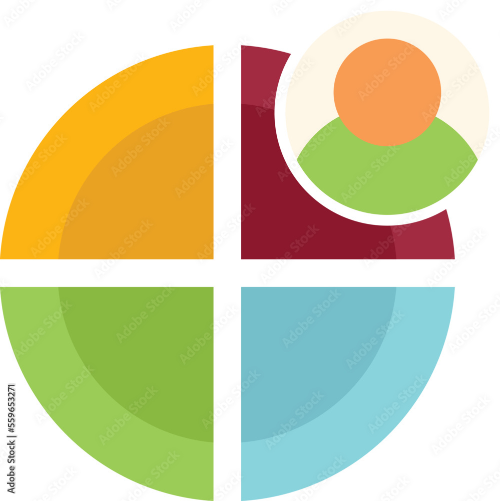Lead pie chart icon flat vector. Market target. Business share isolated Lead pie chart icon flat vector. Market target. Business share isolated
