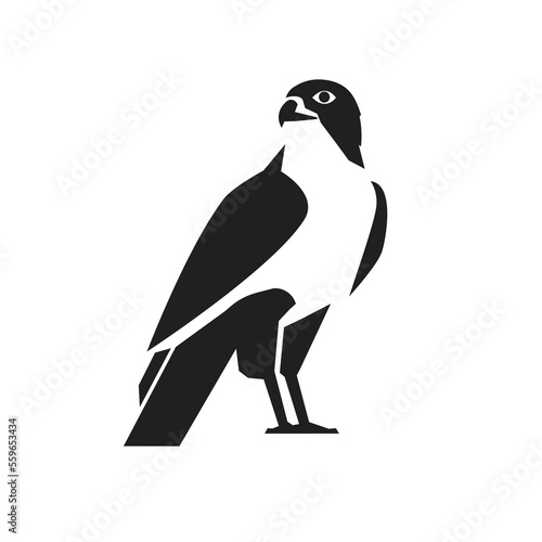 Photo falcon bird silhouette vector