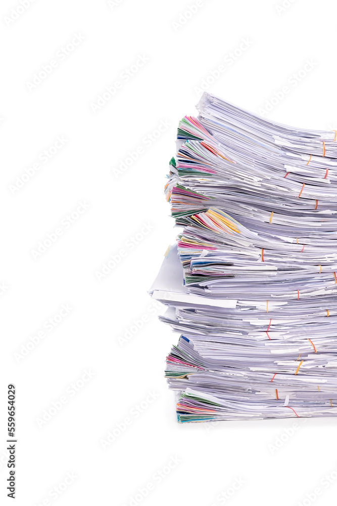 Stack of Documents isolated on white background. Stack of Documents isolated on white background.