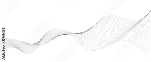 curved wavy lines tech futuristic motion background. Abstract wave element for design. Wave with lines created using blend tool. Curved wavy line png