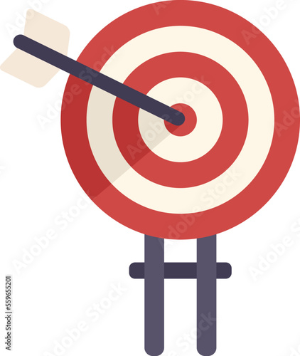 Target goal icon flat vector. People business. Digital seo isolated