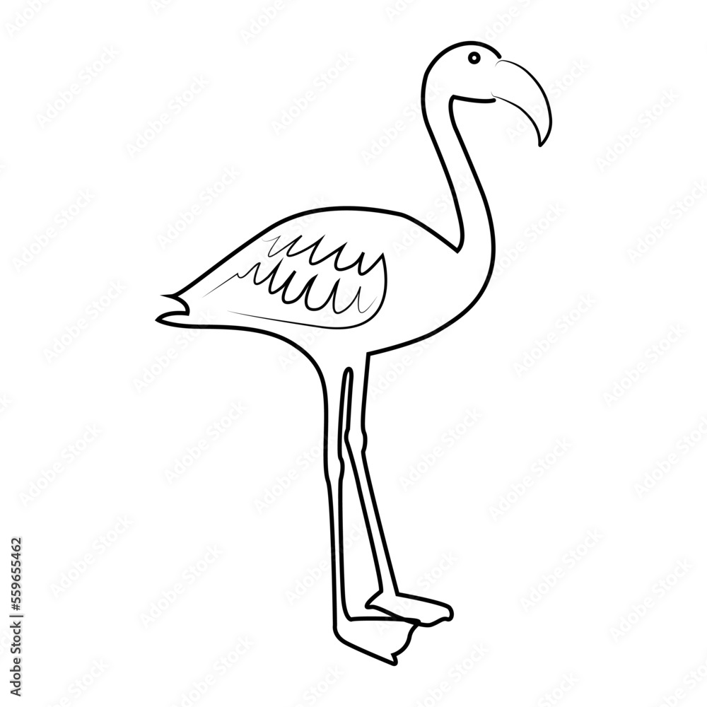 Obraz premium flamingo icon vector
