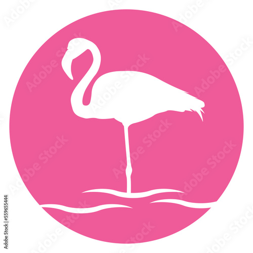 flamingo icon vector