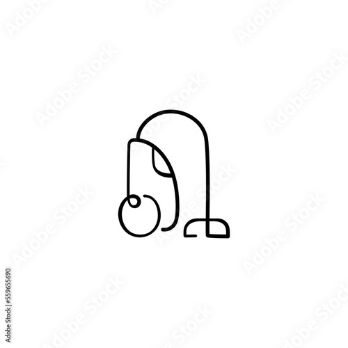 Vacuum Cleaner Line Style Icon Design