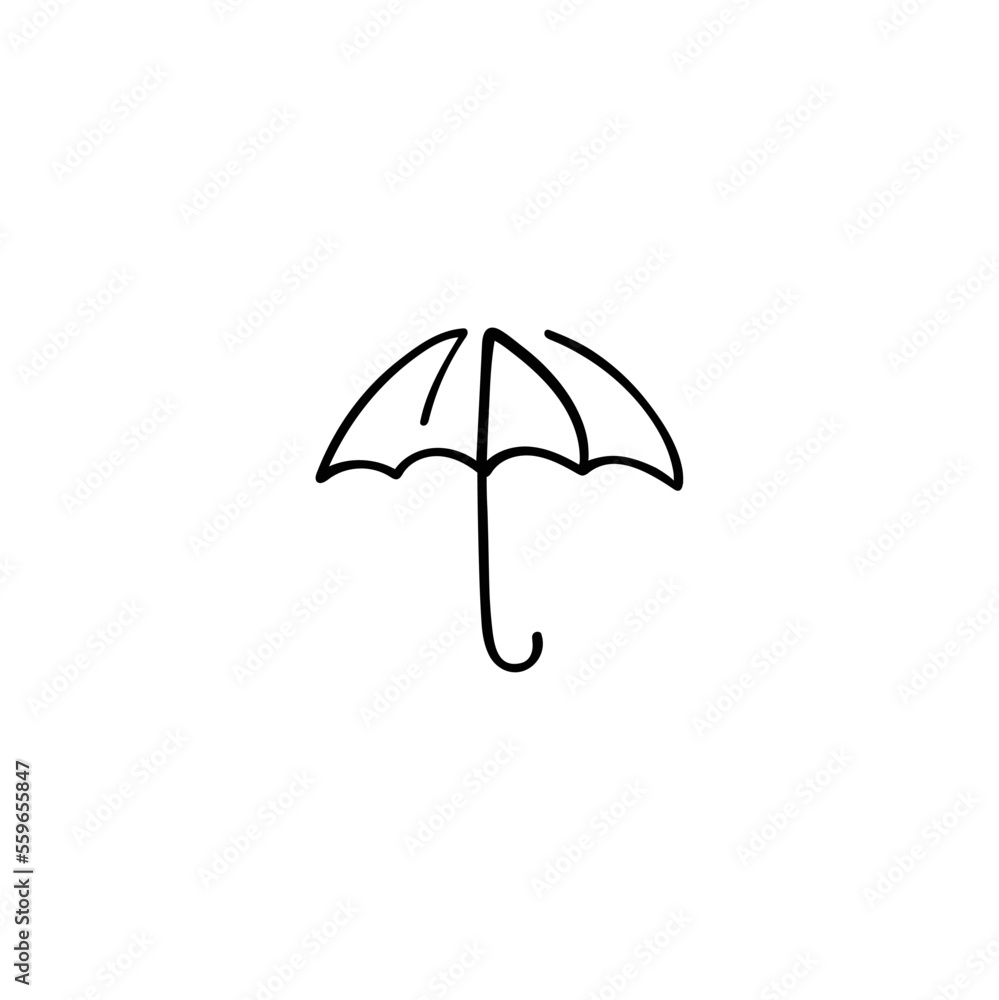 Umbrella Line Style Icon Design