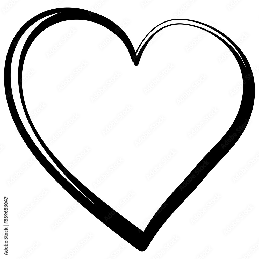 Red heart icon symbol for valentines day