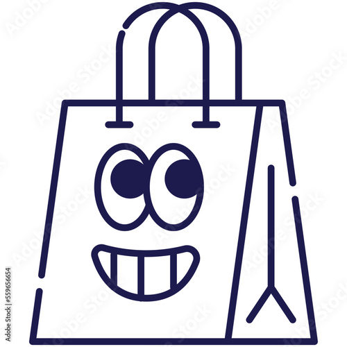 shoppingbag outline icon photo