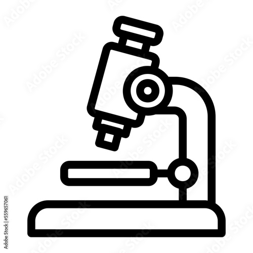 microscope line icon