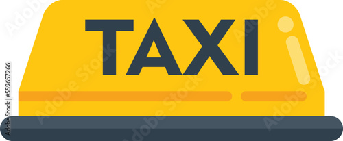 Taxi cab icon flat vector. Airport flight. Travel plane isolated