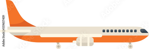 Trip airplane icon flat vector. Airport transfer. Travel hotel isolated